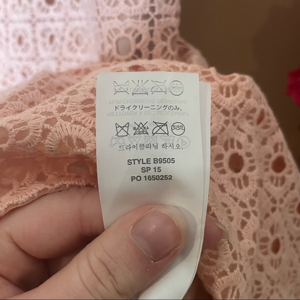 J.Crew Anna Dress in Organza Pink Eyelet Size 4 - Picture 7 of 11